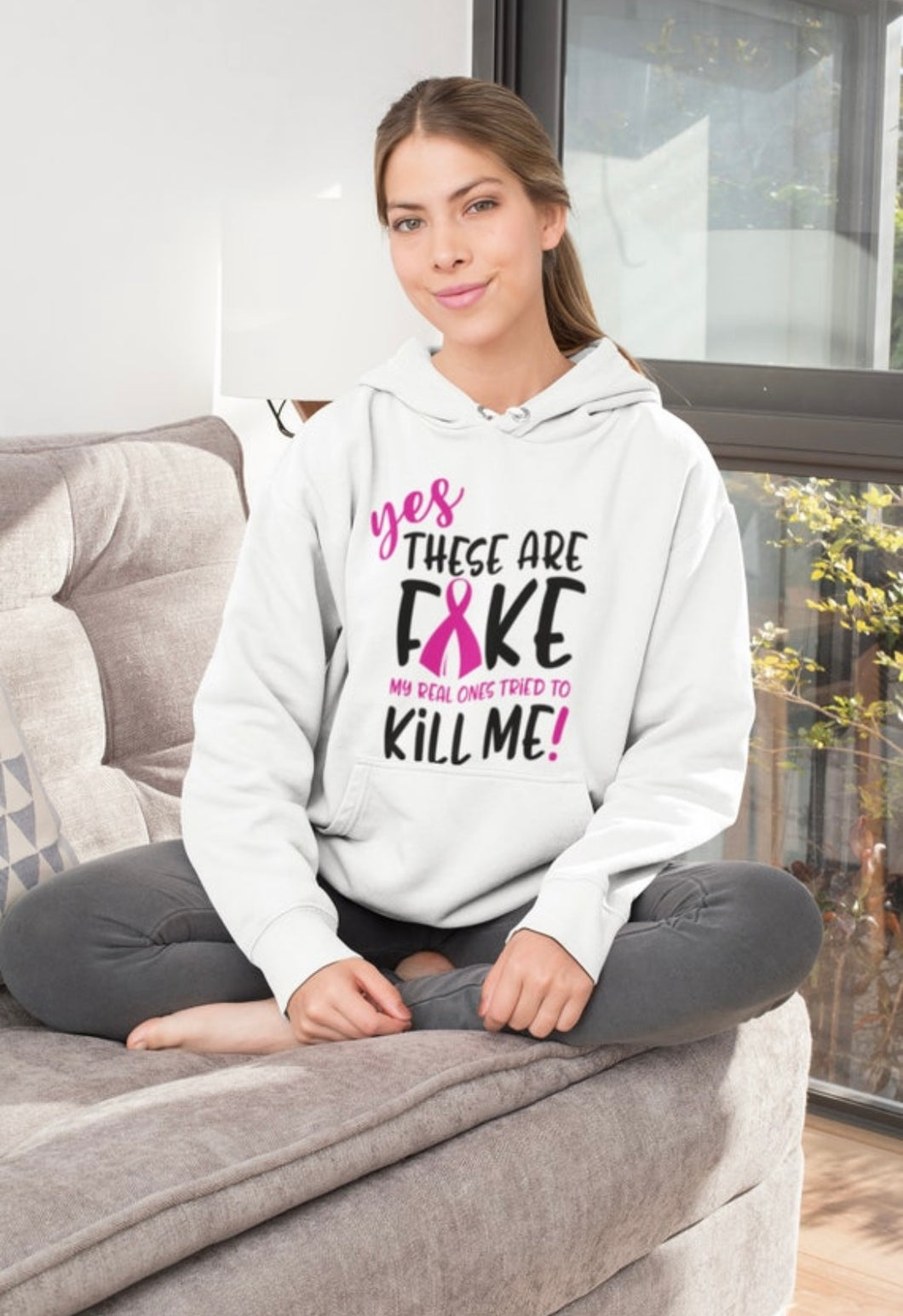 These are Fake, My Real Ones tried to Kill Me Sweatshirt